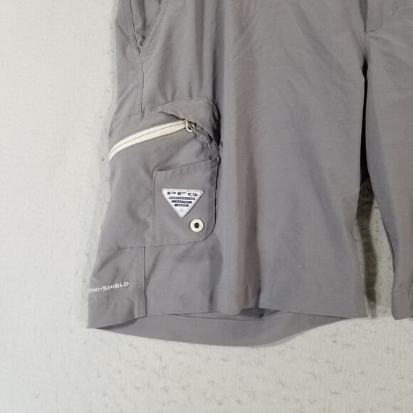 Columbia PFG omnishield shorts men's 40 x 10 gray lightweight dri-fit stretch - Picture 6 of 14
